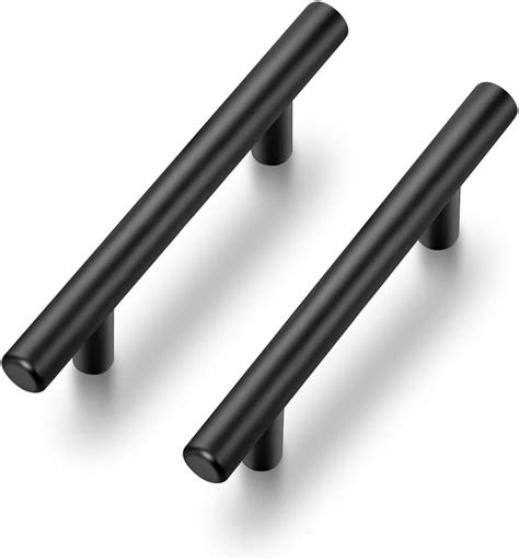 black stainless steel kitchen cabinet pulls|black cabinet pulls 5 inch.